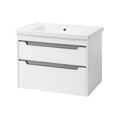 Комплект в ванную Ceruttispa тумба Эмилия grey 70 подвесная с умывальником "Кантэ 70"