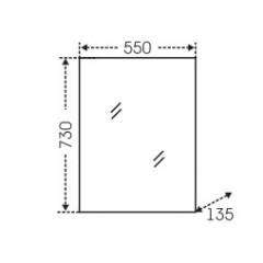Зеркальный шкаф СанТа Стандарт 55