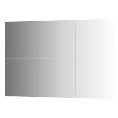 Зеркальная плитка с фацетом 15 мм - комплект 6 шт квадрат 40х40 см; серебро Refractive EVOFORM BY 1533