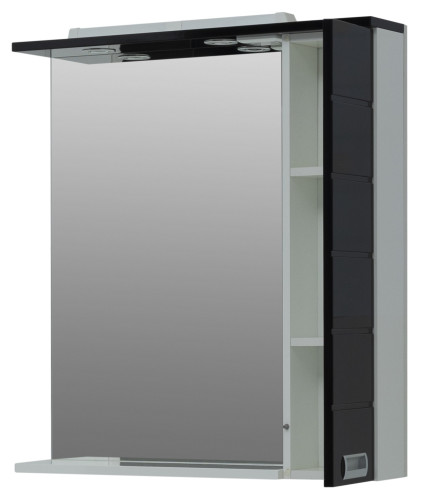 Зеркало-шкаф Aquanet Сити 85 белый, черный