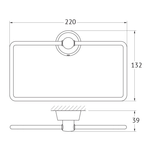 Держатель полотенца (хром) (FBS) VIZ 022