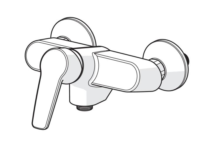 3960Y Saga Смеситель для душа в комплекте с эксцентриками 150 cc и отражателями