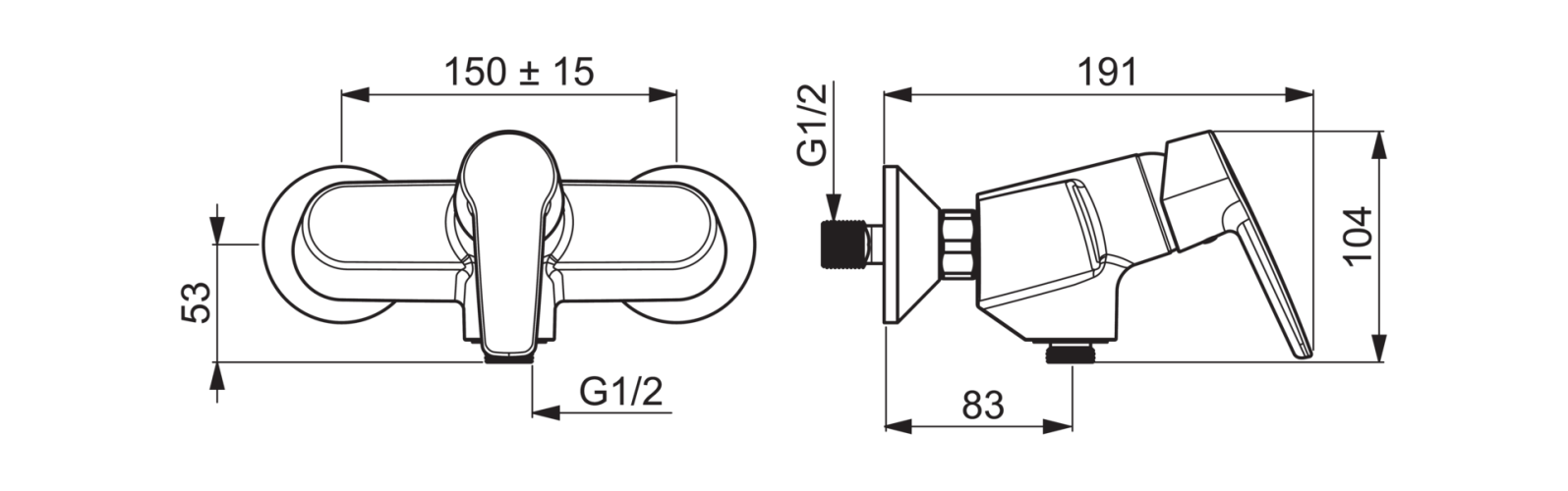 3960Y Saga Смеситель для душа в комплекте с эксцентриками 150 cc и отражателями