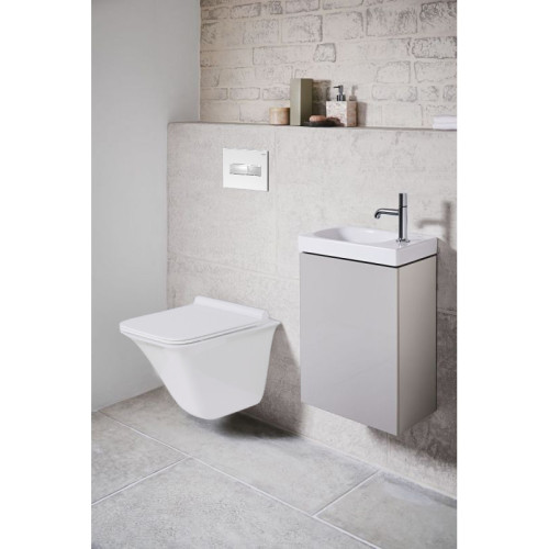 Кнопка смыва Loranto 24.5х1.9х16.5 для инсталляции, металл/пластик, цвет Белый глянцевый (7320)