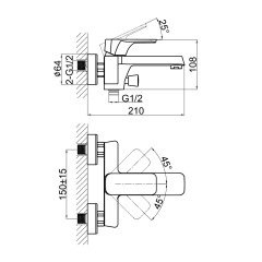 Смеситель для ванны D&amp;K Berlin DA1433212, зеленый