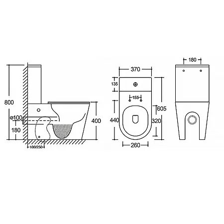 Унитаз компакт напольный Azario Black Queen AZ-8380 чёрный, с сиденьем микролифт