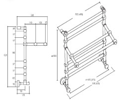 Полотенцесушитель Margaroli Sole 452-5 с полкой