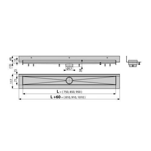 Водоотводящий желоб Alcadrain Modular Wall