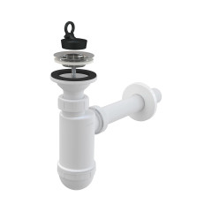 Сифон для раковины Alcadrain _32 с нержавеющей peшeткой _63 (AG210512432)