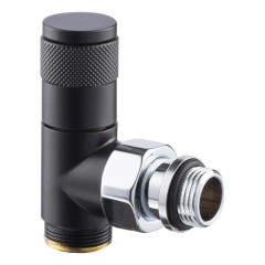 Угловой вентиль SR Rubinetterie Tondera, ручная регулировка 1/2&quot;х3/4&quot; E, цвет черный