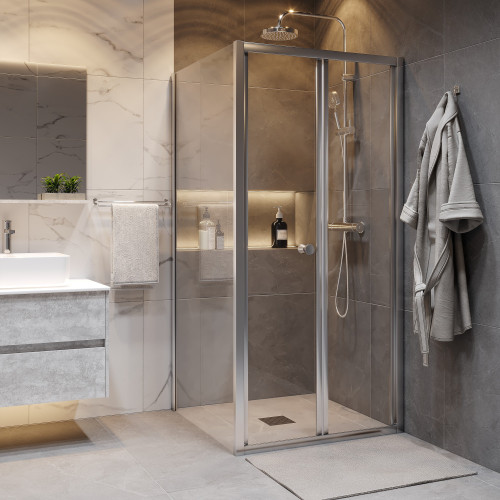 Душевое ограждение Grossman GR-9090 Аdvans (90*90*190) квадрат, складывающаяся дверь из двух частей