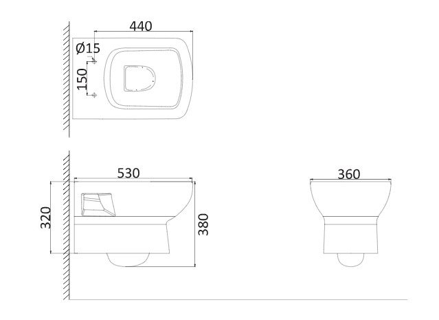 CREO CERAMIQUE TOURS TO1100N+TO1001N Унитаз подвесной, микролифт, SLIM 530*360*320