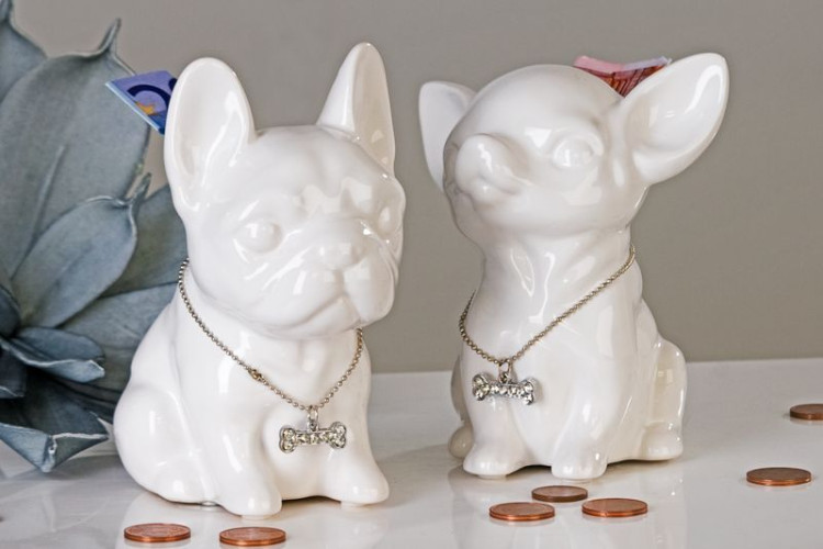 Casablanca, керамическая копилка "2 Минидога", цвет белый (продаются парой)