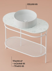 Консоль Artceram Flair 4.0 950*480*755 для настольных раковин белый матовый