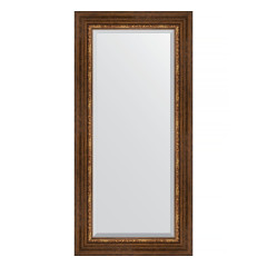 Зеркало настенное с фацетом EVOFORM в багетной раме римская бронза, 56х116 см, BY 3491