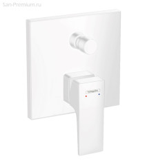 Смеситель для ванны Metropol, однорычажный, с рычаговой рукояткой, СМ, матовый белый Hansgrohe 32545700