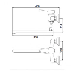 Смеситель для ванны KAISER Planet (14055)