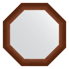 Зеркало настенное Octagon EVOFORM в багетной раме орех, 57х57 см, BY 3991