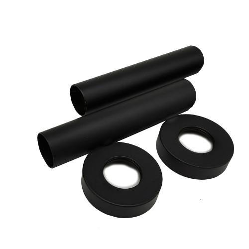 Комплект декоративных трубок SR Rubinetterie L70 x ?18-20-1/2”, цвет чёрный матовый