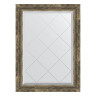 Зеркало настенное с гравировкой EVOFORM в багетной раме старое дерево с плетением, 63х86 см, BY 4092