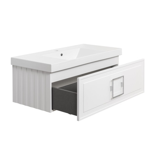 Тумба под раковину подвесная La Fenice Cubo FNC-01-CUB-B-100, белая