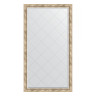 Зеркало настенное с гравировкой EVOFORM в багетной раме прованс с плетением, 93х168 см, BY 4392