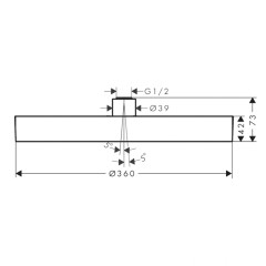 Rainfinity Верхний душ, 360 1jet с потолочным подсоединением, матовый черный