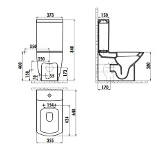 CREAVIT THOR Унитаз к стене