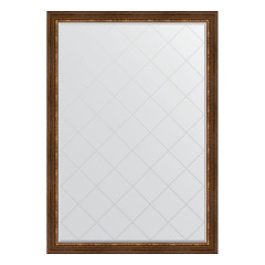 Зеркало настенное с гравировкой EVOFORM в багетной раме римская бронза, 131х186 см, BY 4492