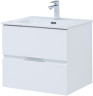 Тумба с раковиной Aquanet Алвита New 60 2 ящика, белый матовый