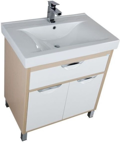 Тумба с раковиной Aquanet Гретта 75 светлый дуб