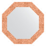 Зеркало настенное Octagon EVOFORM в багетной раме соты медь, 57х57 см, BY 7306