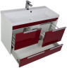 Тумба с раковиной Aquanet Тиволи 100 бордо