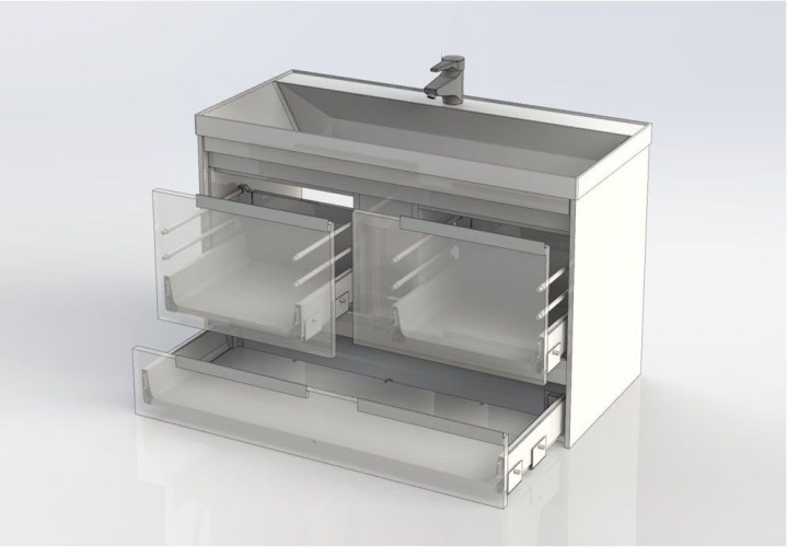 Тумба с раковиной Aquanet Тиволи 100 бордо