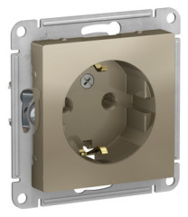 Розетка с заземлением, 16А, механизм, ШАМПАНЬ Schneider Electric ATLASDESIGN ATN000543