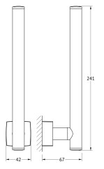 Держатель запасных рулонов туалетной бумаги (хром) (FBS) ESP 021