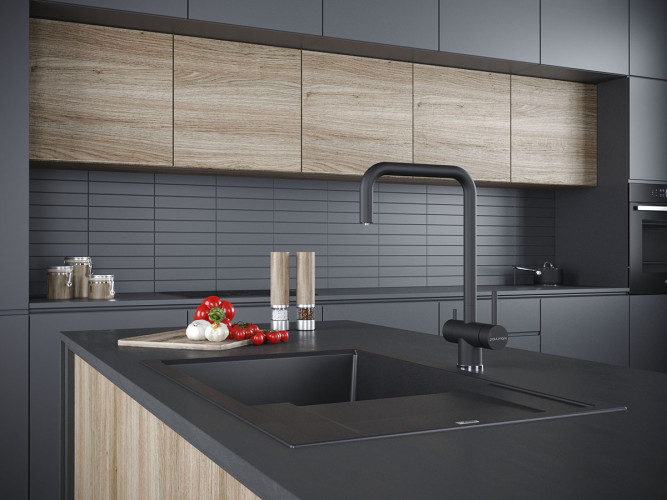 Смеситель для кухни Paulmark Wetter, антрацит, We213030-401, Paulmark