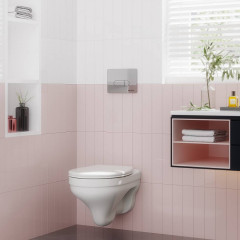 Унитаз BERGES подвесной ALBIT S Rimless 52 см, сиденье Optim SO, микролифт, быстросъем