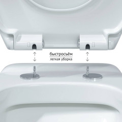 Унитаз BERGES подвесной ALBIT S Rimless 52 см, сиденье Optim SO, микролифт, быстросъем