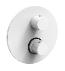 Смеситель для душа Paffoni LIGHT термостат, встраиваемый, 3 выхода, белый матовый (LIQ019BO)