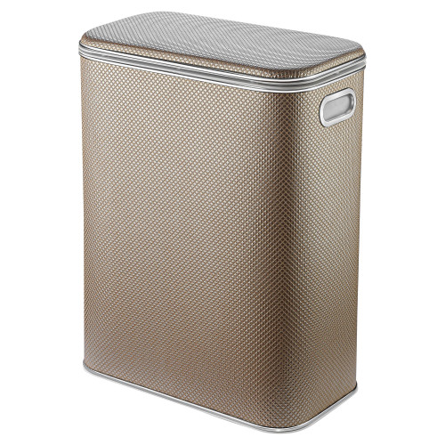 Корзина для белья  KDH-B-9 Ромб темная, кант хром, большая