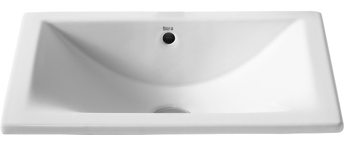 Раковина встраиваемая сверху Roca DIVERTA 50х38х17, керамика, цвет Белый (7.3271.1.400.0)