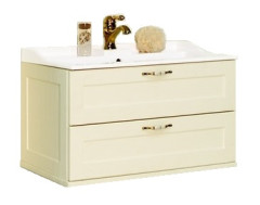 Тумба под раковину AQUATON Леон 80 подвесная, дуб бежевый (1A186301LBPR0)