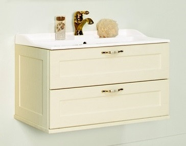 Тумба под раковину AQUATON Леон 80 подвесная, дуб бежевый (1A186301LBPR0)