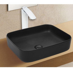 Раковина Azario 500x420x160 накладная, черная матовая (AZ-2195-MB)