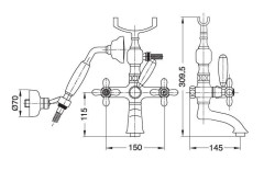 Смеситель Bugnatese Princeton plus 8002