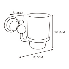 Стакан керамический Azario ELVIA подвесной, золото (AZ91106Q)