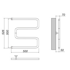 Полотенцесушитель ГРОТА KAMELO 50/50