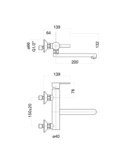 Смеситель для кухни Fiore KATANA 77CR7540, хром