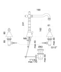 Смеситель для раковины Fiore GIOIELLI SKY (SWAROVSKI®) 09CR0637, хром